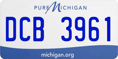 MI license plate DCB3961