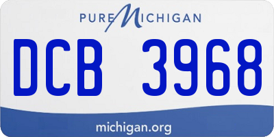 MI license plate DCB3968