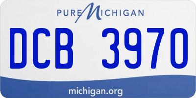 MI license plate DCB3970