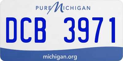 MI license plate DCB3971