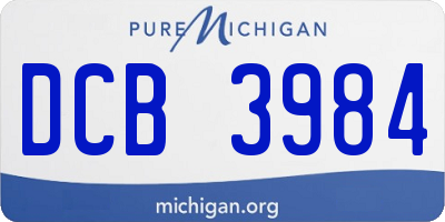 MI license plate DCB3984