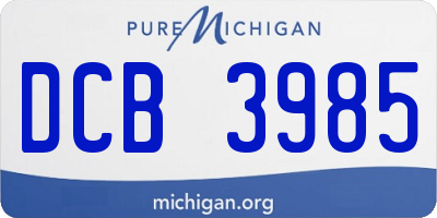 MI license plate DCB3985
