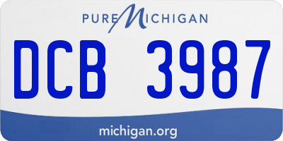MI license plate DCB3987