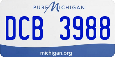 MI license plate DCB3988