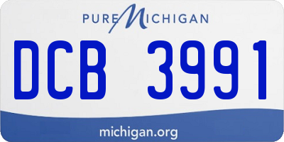 MI license plate DCB3991