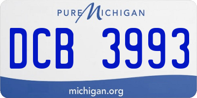 MI license plate DCB3993
