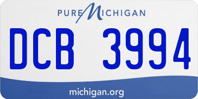 MI license plate DCB3994