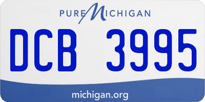 MI license plate DCB3995