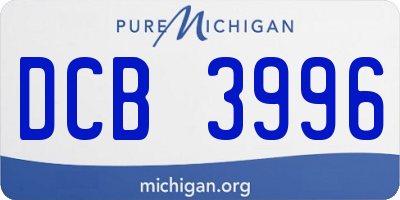 MI license plate DCB3996
