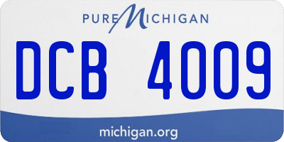 MI license plate DCB4009