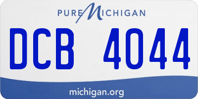 MI license plate DCB4044