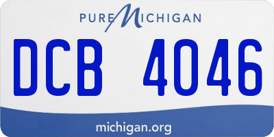 MI license plate DCB4046