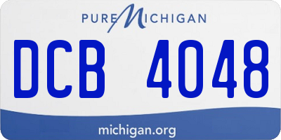 MI license plate DCB4048