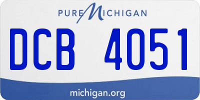 MI license plate DCB4051
