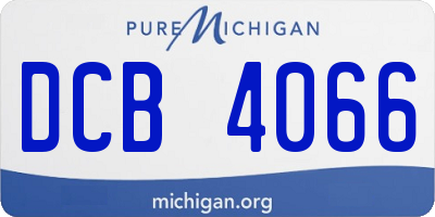MI license plate DCB4066