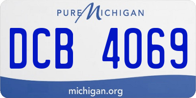 MI license plate DCB4069