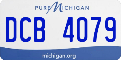 MI license plate DCB4079