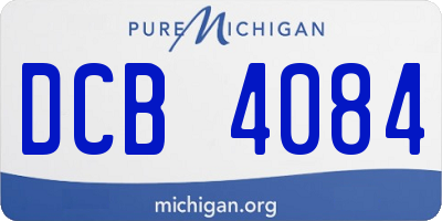MI license plate DCB4084