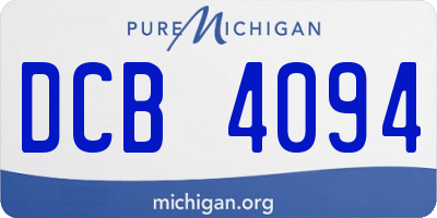 MI license plate DCB4094