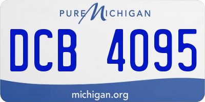 MI license plate DCB4095