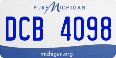 MI license plate DCB4098