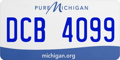 MI license plate DCB4099