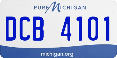MI license plate DCB4101