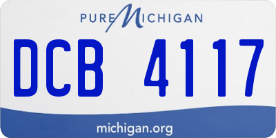 MI license plate DCB4117