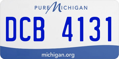 MI license plate DCB4131