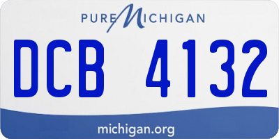 MI license plate DCB4132