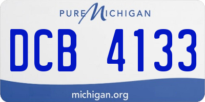 MI license plate DCB4133