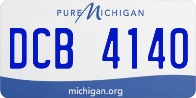 MI license plate DCB4140