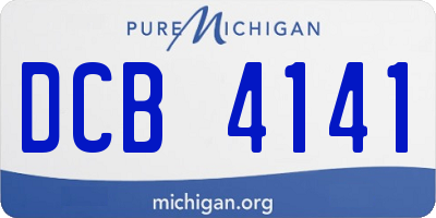 MI license plate DCB4141