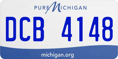 MI license plate DCB4148