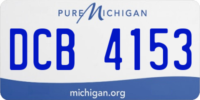 MI license plate DCB4153