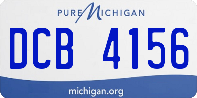 MI license plate DCB4156