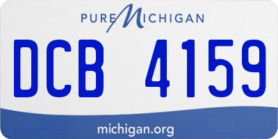 MI license plate DCB4159