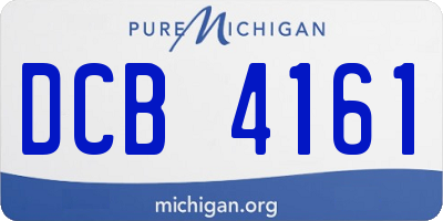 MI license plate DCB4161