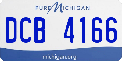 MI license plate DCB4166