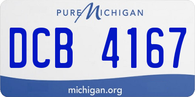 MI license plate DCB4167