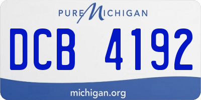 MI license plate DCB4192