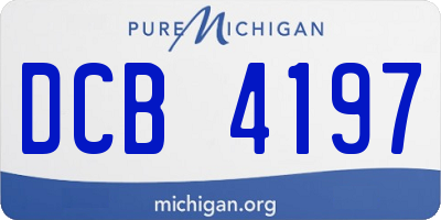 MI license plate DCB4197