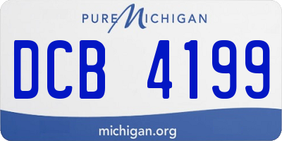 MI license plate DCB4199