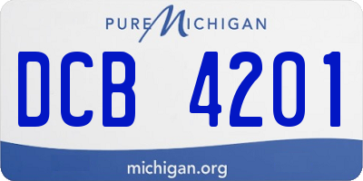 MI license plate DCB4201