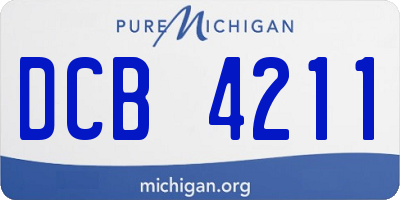 MI license plate DCB4211
