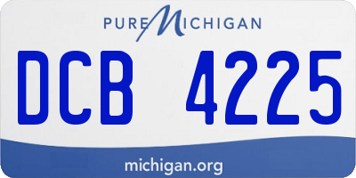 MI license plate DCB4225