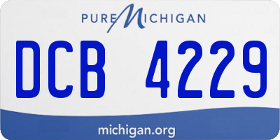 MI license plate DCB4229
