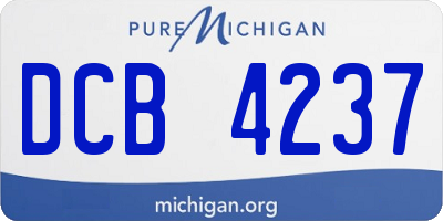 MI license plate DCB4237