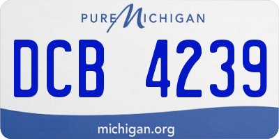 MI license plate DCB4239