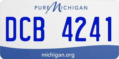 MI license plate DCB4241